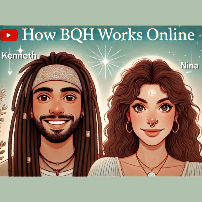 two people, a man with dreads and a woman with curly hair both smiling.