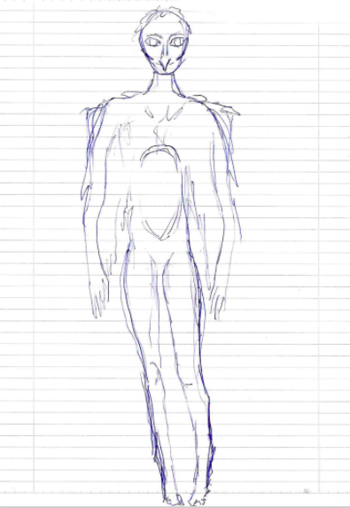 Tall Bird Like Blue Alien